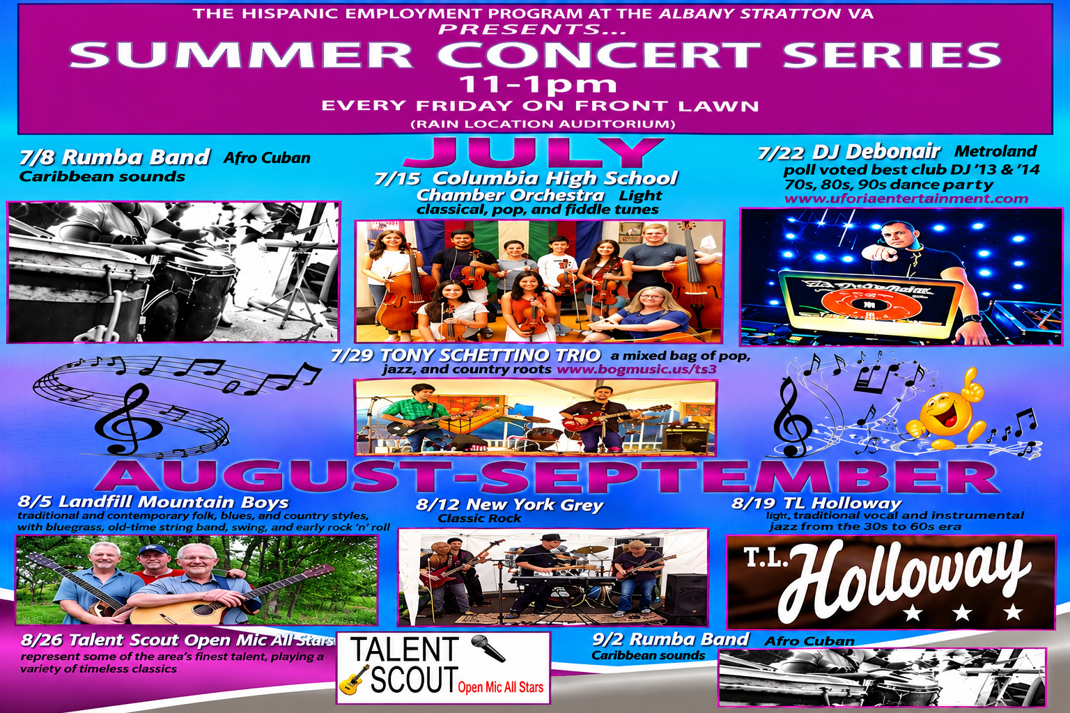 The 2nd Annual Summer Concert Series at The Albany Stratton VA Medical Center — July 22, 2016 | Uforia Entertainment & DJ Debonair
